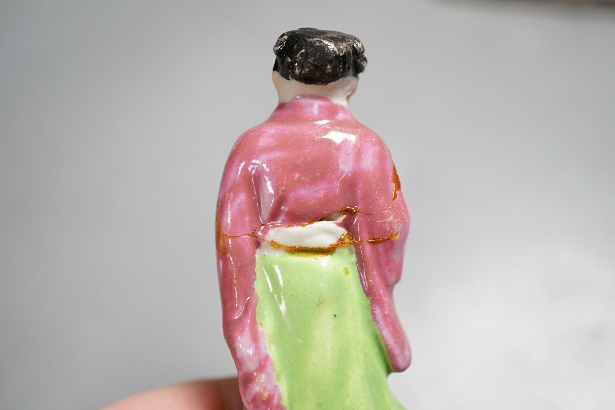 A set of twelve Chinese miniature porcelain figures, tallest 8cm, other ceramic figures, etc.